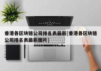 香港各区块链公司排名表最新[香港各区块链公司排名表最新图片]